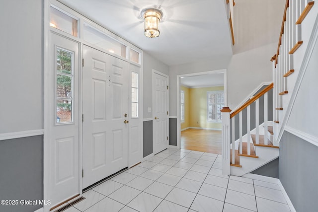 view of tiled entryway