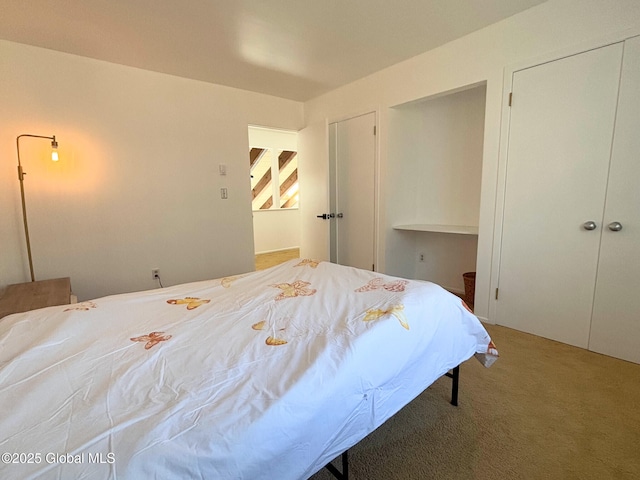 bedroom with carpet floors