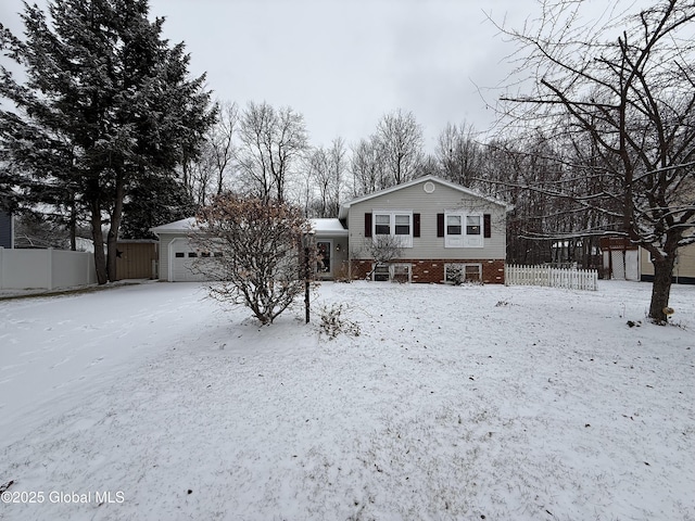 view of split level home