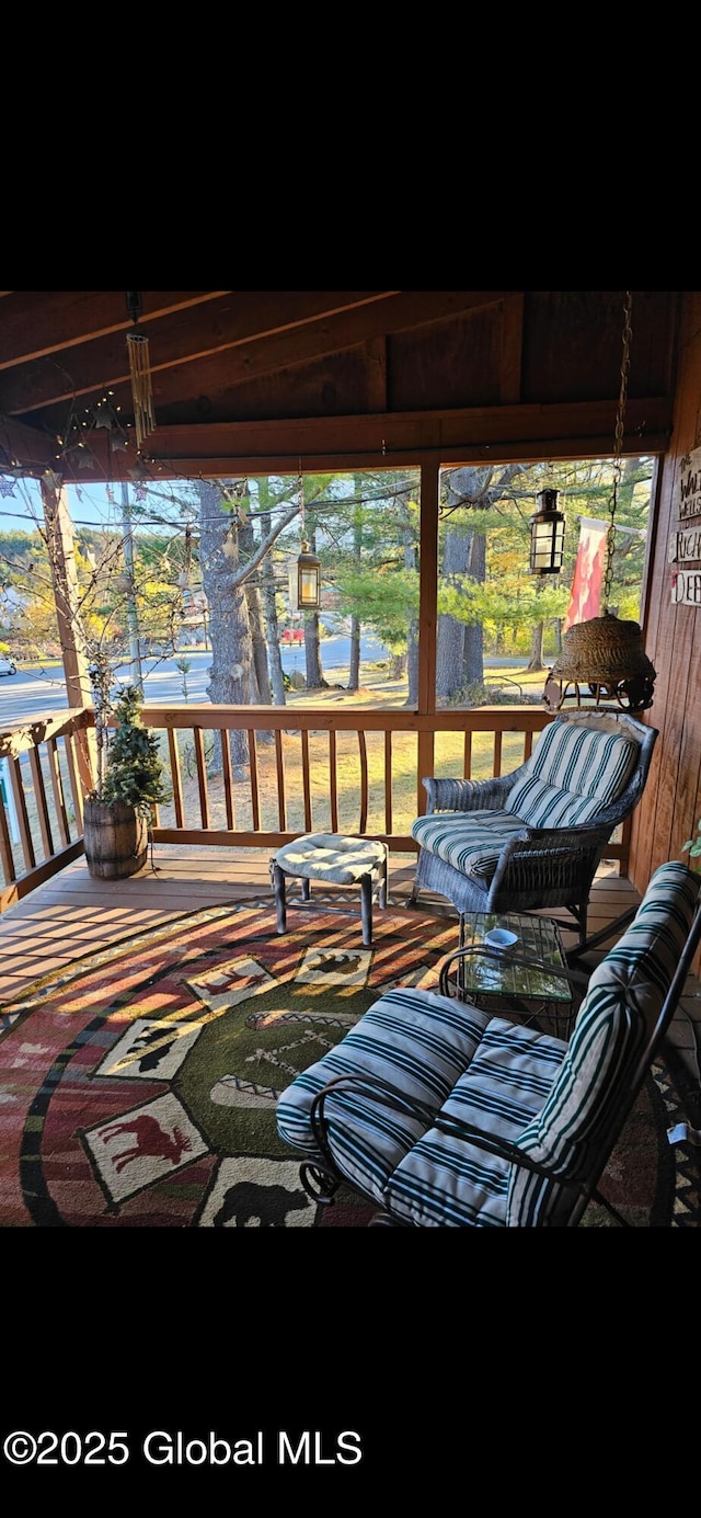 view of sunroom