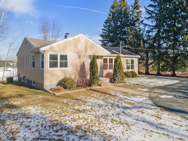 view of front of home featuring cooling unit