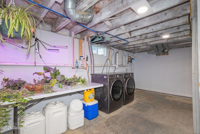 laundry area featuring washer and dryer