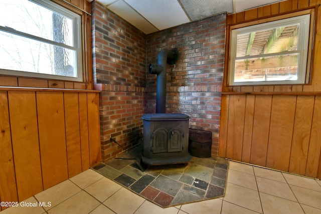 details with a wood stove