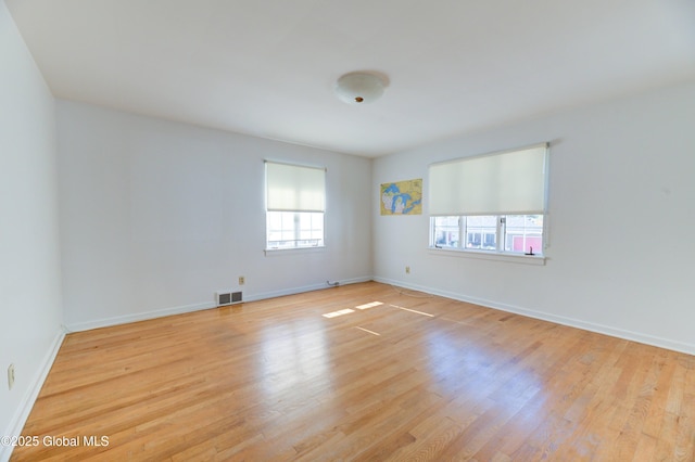 empty room featuring light hardwood / wood-style flooring