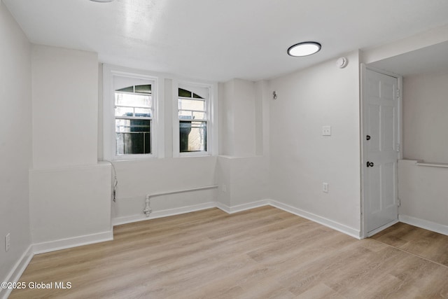 unfurnished room featuring light hardwood / wood-style flooring