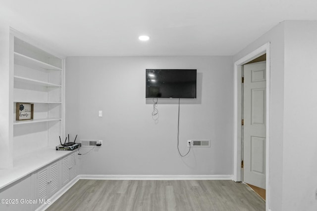 interior space featuring light hardwood / wood-style floors