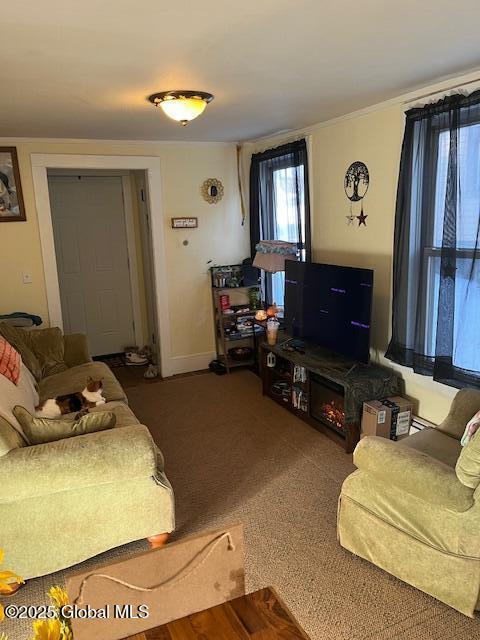 view of carpeted living room