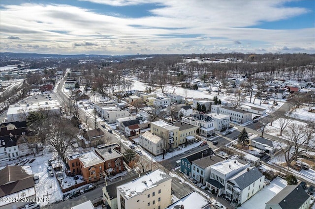 view of snowy aerial view