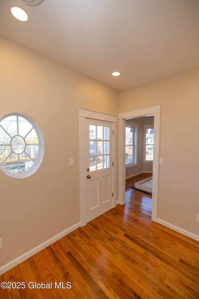 entryway featuring hardwood / wood-style floors