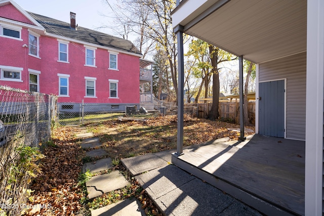 view of patio with a deck