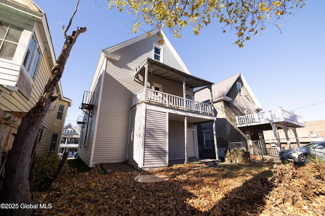 exterior space with a balcony