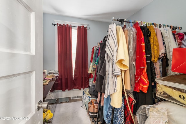 view of walk in closet