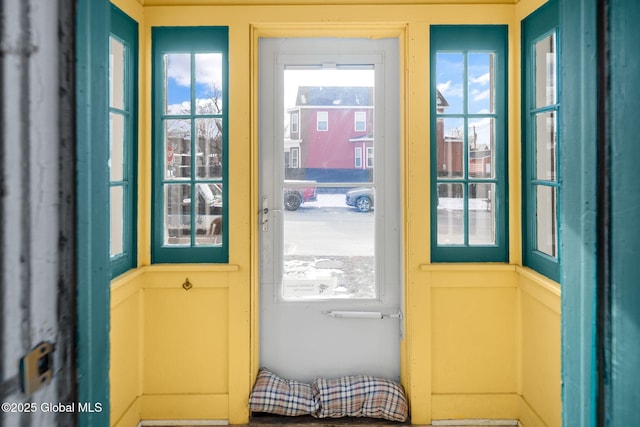 view of doorway to outside