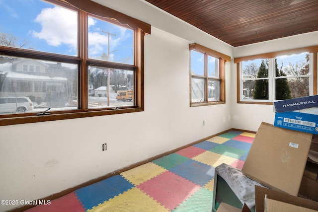 rec room with carpet flooring