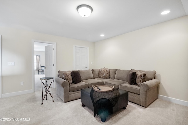 view of carpeted living room