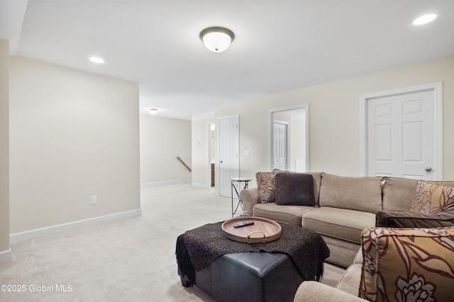 view of carpeted living room