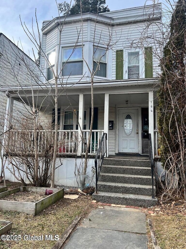 view of front of property with a porch