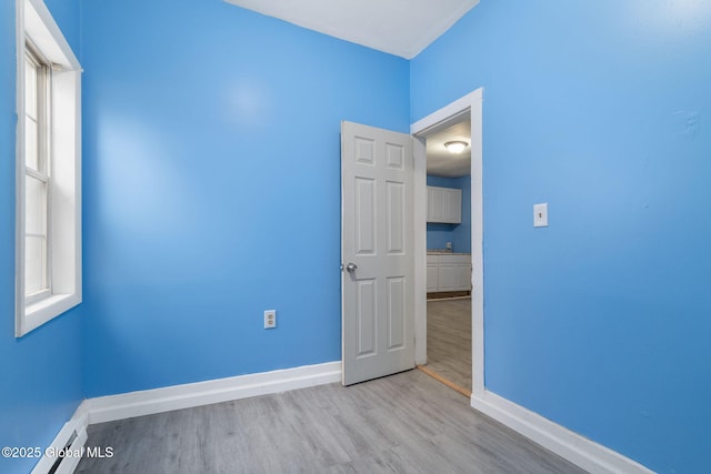 empty room featuring light hardwood / wood-style flooring