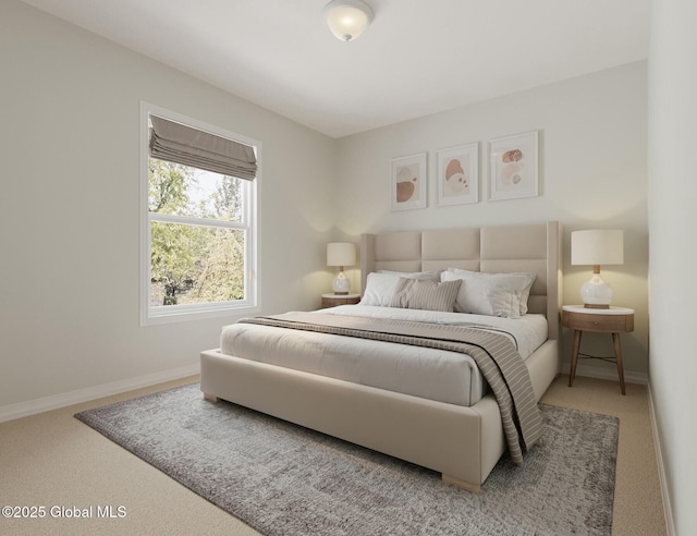 view of carpeted bedroom