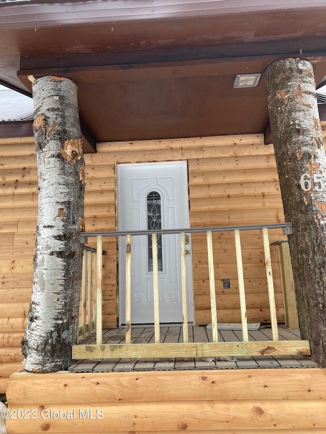 view of doorway to property