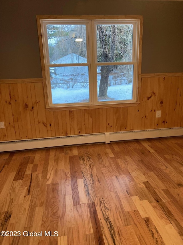 unfurnished room featuring light hardwood / wood-style flooring and a wealth of natural light