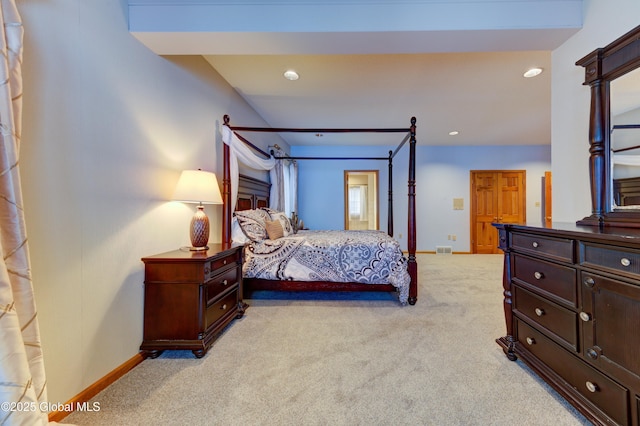 view of carpeted bedroom