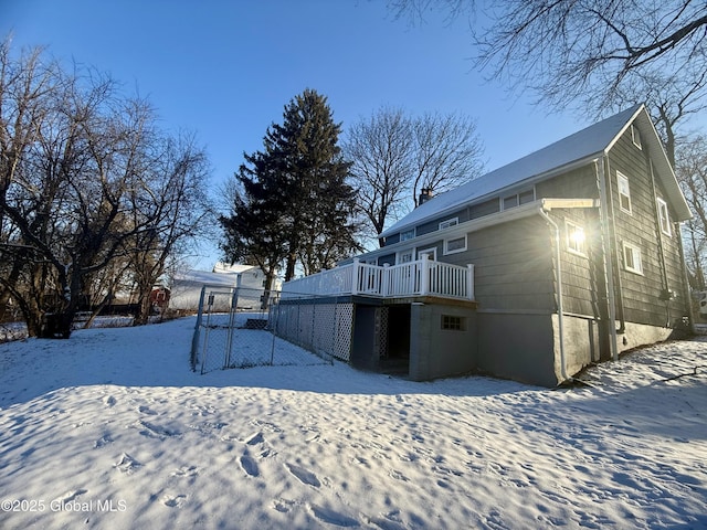 exterior space featuring a deck