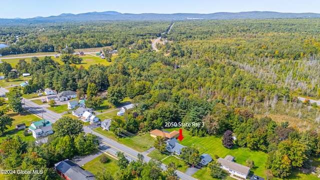 aerial view featuring a mountain view