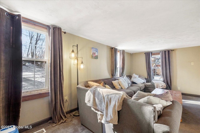 view of carpeted living room