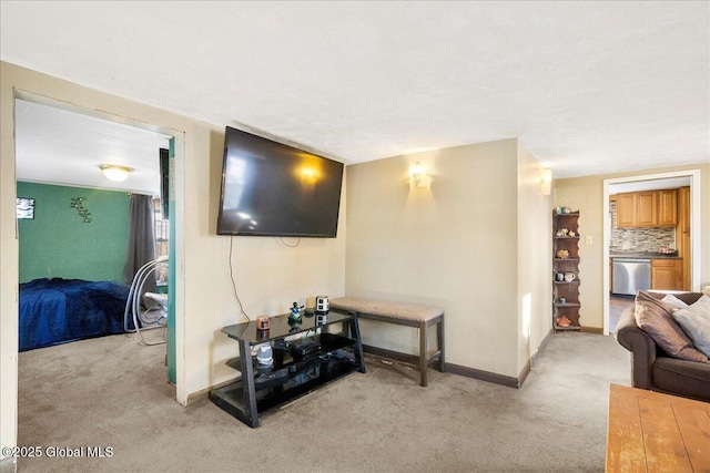 view of carpeted living room