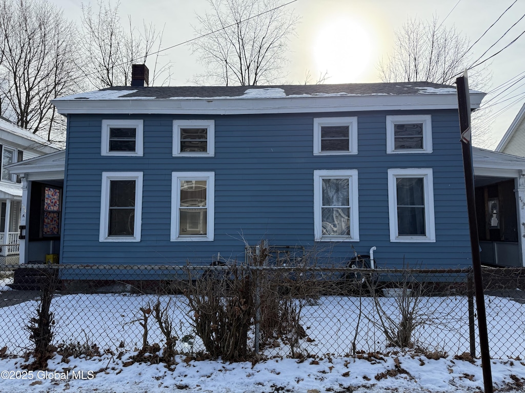 view of snowy exterior