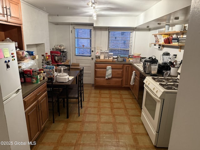 kitchen featuring white appliances