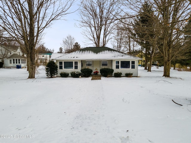 view of single story home