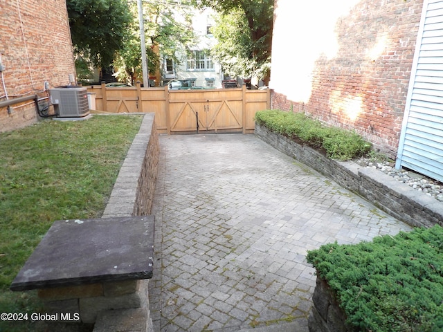 view of patio with central air condition unit