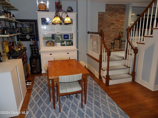 dining area featuring hardwood / wood-style floors