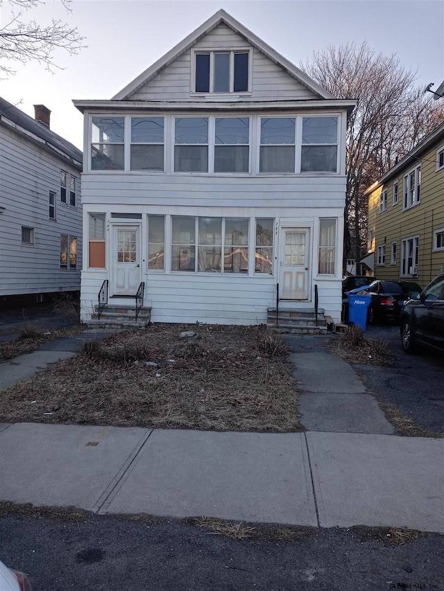 view of front of home with entry steps