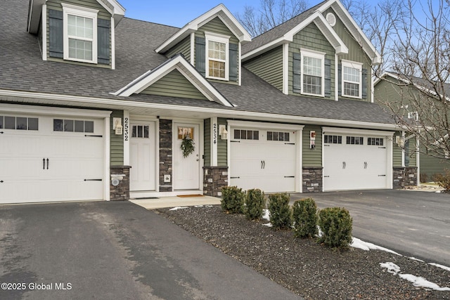 view of front facade with a garage