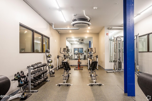 view of exercise room