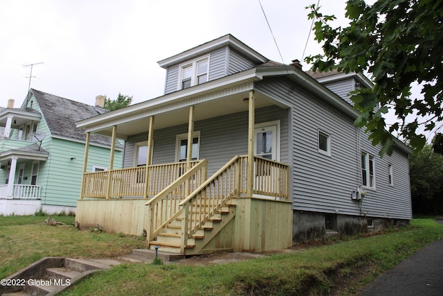 view of front of home with covered porch