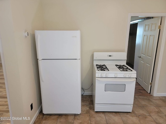 kitchen featuring white appliances