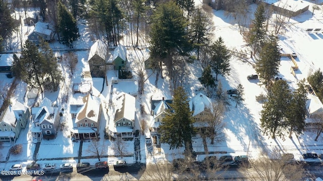 view of snowy aerial view