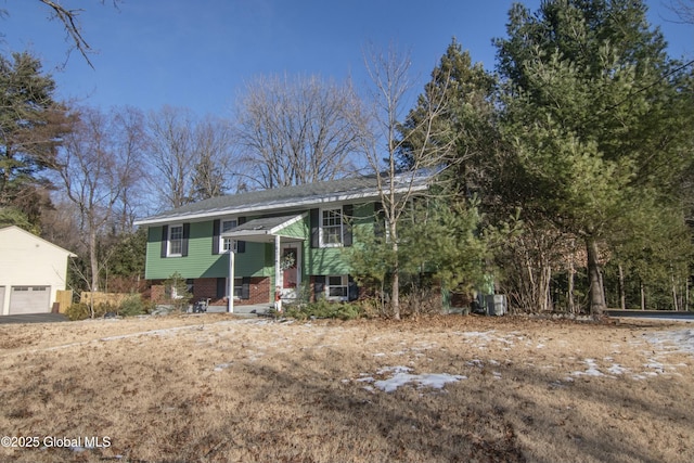 split foyer home with a garage