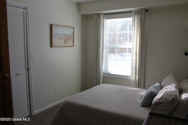 view of carpeted bedroom