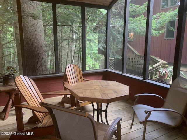 view of sunroom