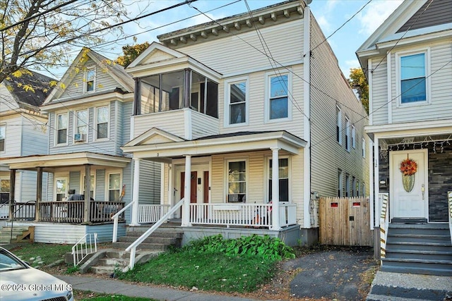 view of front facade with covered porch