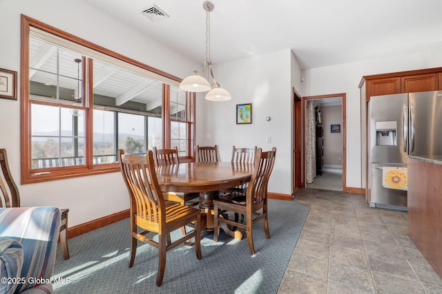 view of dining area