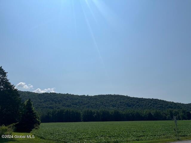 mountain view featuring a rural view