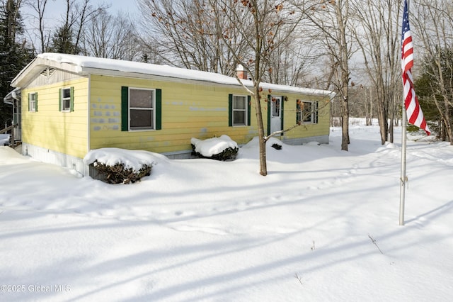 view of single story home