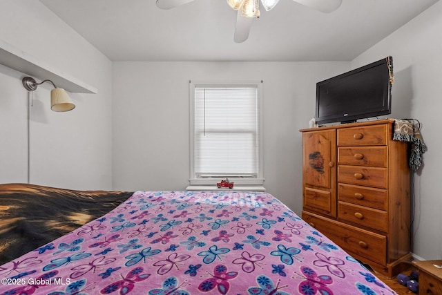 bedroom with ceiling fan