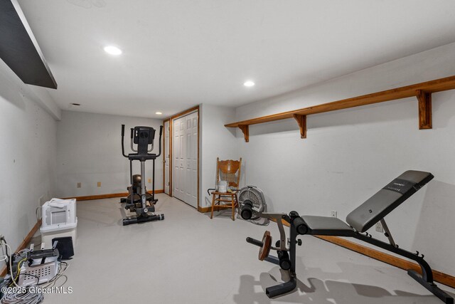 view of workout room